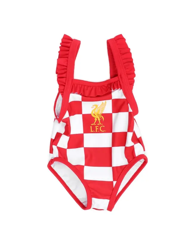 Liverpool Football Kits Shop - LFC Baby Check Swimming Costume Red Official Liverpool Third Kits & Football Shirts
