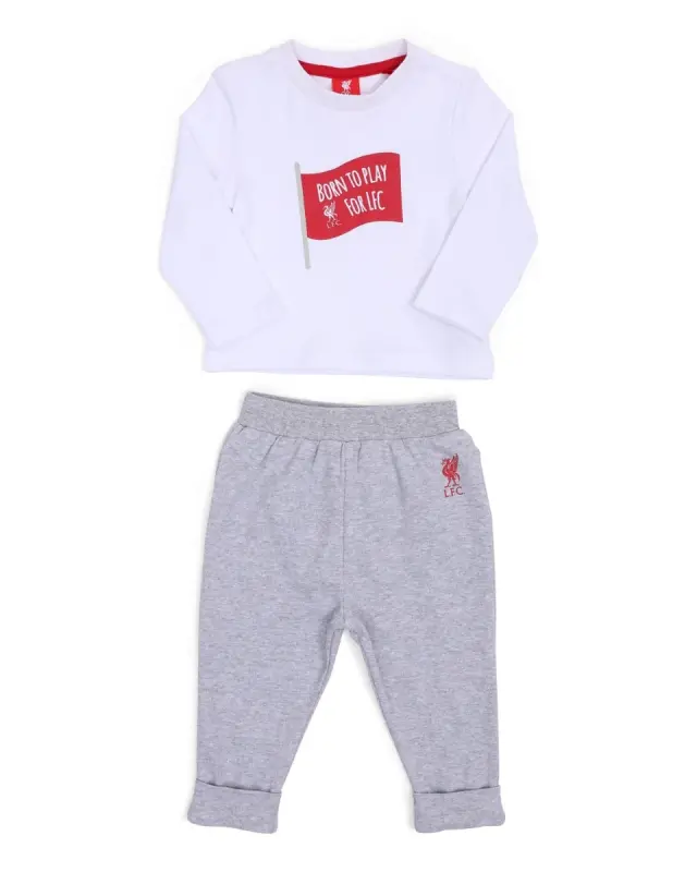 Liverpool Football Kits Shop - LFC Baby Joggers Tee Set Grey Official Liverpool Third Kits & Football Shirts
