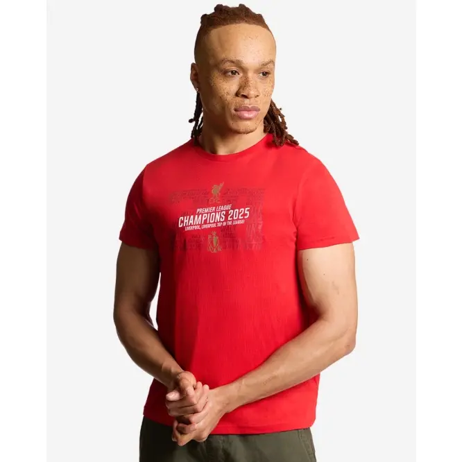 Liverpool Football Kits Shop - LFC EPL Champions 24/25 Adults Tee Red Official Liverpool Third Kits & Football Shirts