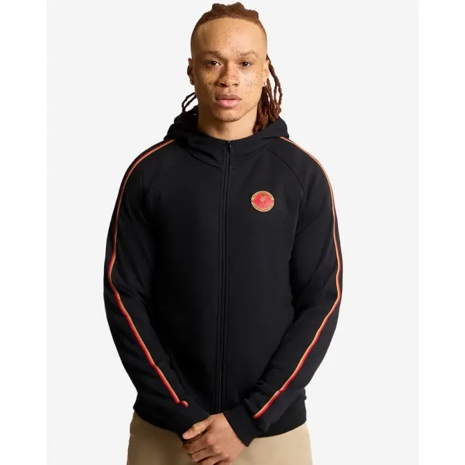 Liverpool Football Kits Shop - LFC EST. 1892 Adults Zip Through Hoodie Black Official Liverpool Third Kits & Football Shirts