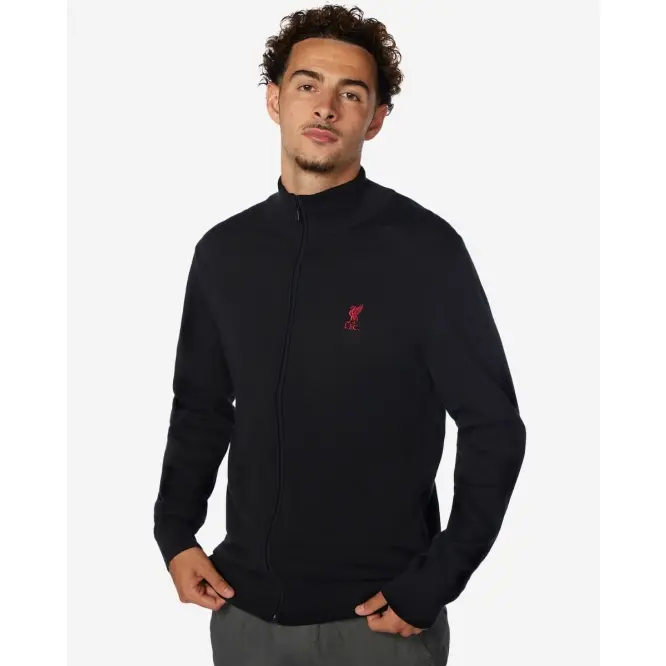 Liverpool Football Kits Shop - LFC Full Zip Knit Black Jacket Official Liverpool Third Kits & Football Shirts