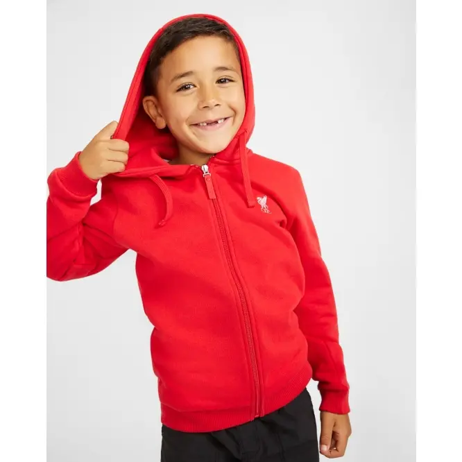 Liverpool Football Kits Shop - LFC Junior Zip Through Red Hoody Official Liverpool Third Kits & Football Shirts