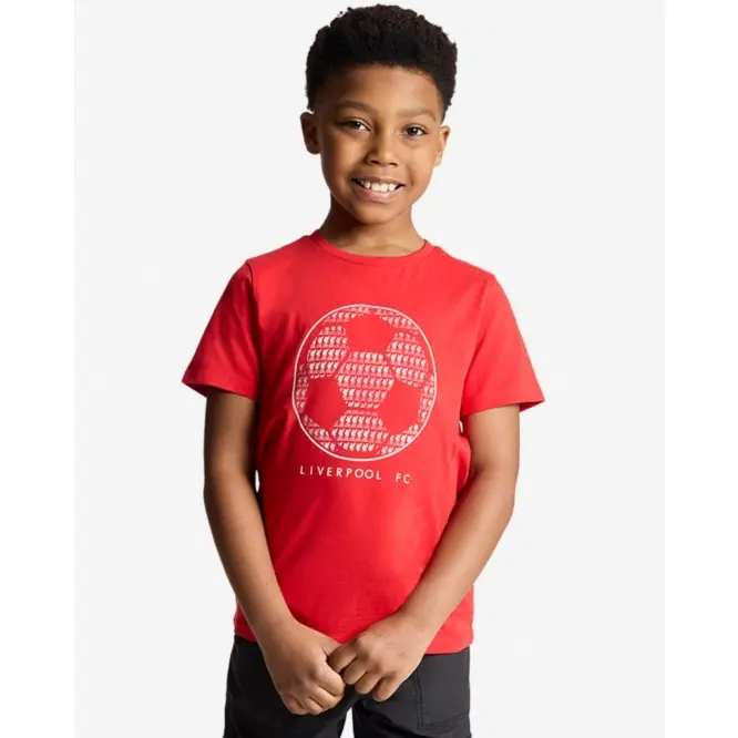 Liverpool Football Kits Shop - LFC Juniors Ball Tee Red Official Liverpool Third Kits & Football Shirts