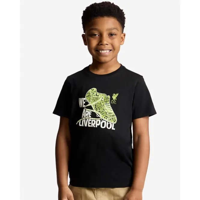 Liverpool Football Kits Shop - LFC Juniors Boot Tee Black Official Liverpool Third Kits & Football Shirts