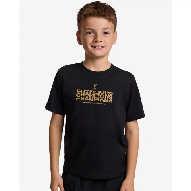 Liverpool Football Kits Shop - LFC Juniors Champions Text Tee Official Liverpool Third Kits & Football Shirts