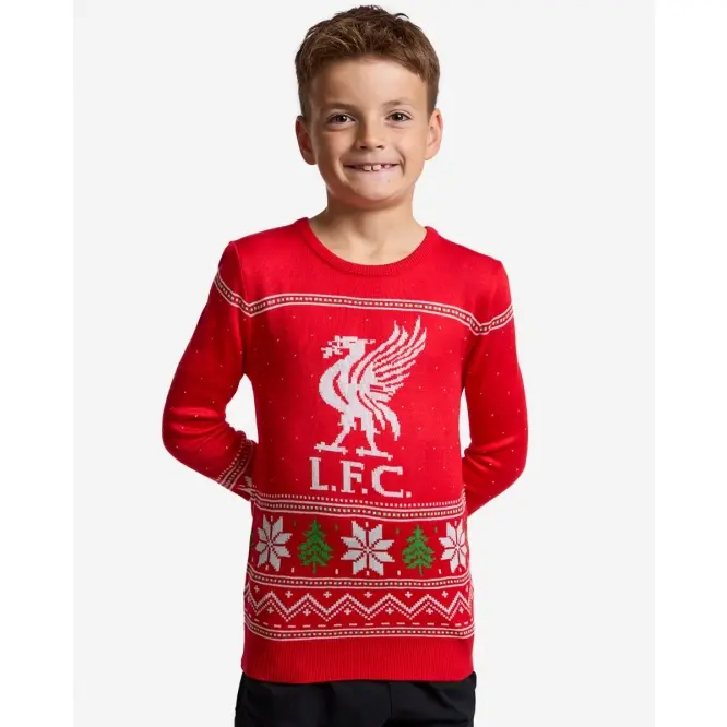 Liverpool Football Kits Shop - LFC Juniors Fairisle Christmas Jumper Official Liverpool Third Kits & Football Shirts