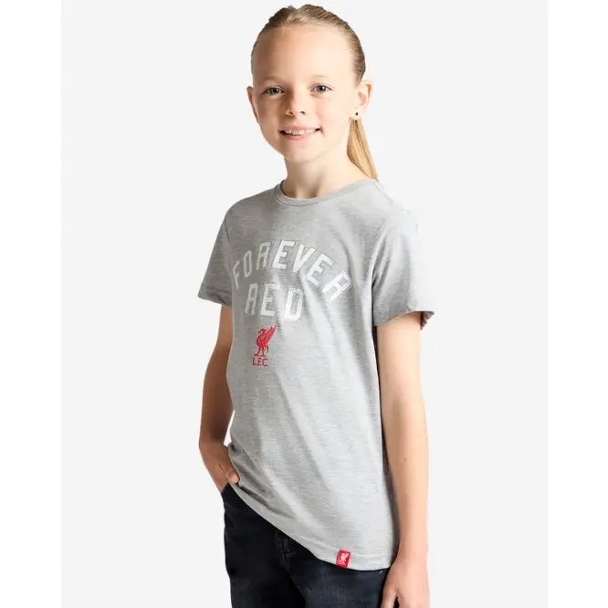 Liverpool Football Kits Shop - LFC Juniors Forever Red Tee Grey Marl Official Liverpool Third Kits & Football Shirts