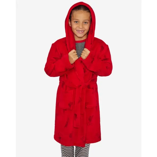 Liverpool Football Kits Shop - LFC Juniors Hooded Dressing Gown Red Official Liverpool Third Kits & Football Shirts