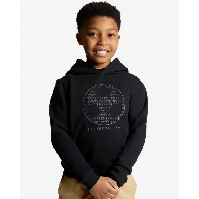 Liverpool Football Kits Shop - LFC Juniors Liverbird Ball Hoody Black Official Liverpool Third Kits & Football Shirts