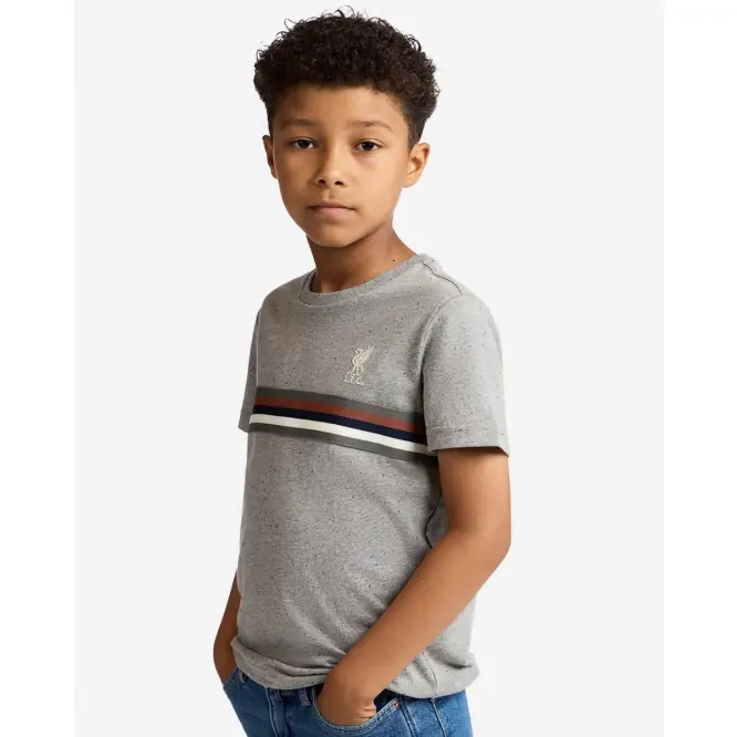 Liverpool Football Kits Shop - LFC Juniors Tape Tee Grey Official Liverpool Third Kits & Football Shirts