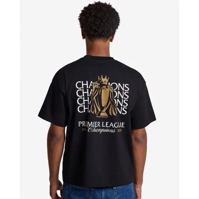 Liverpool Football Kits Shop - LFC Mens Champions Trophy Oversize Graphic Tee Black Official Liverpool Third Kits & Football Shirts