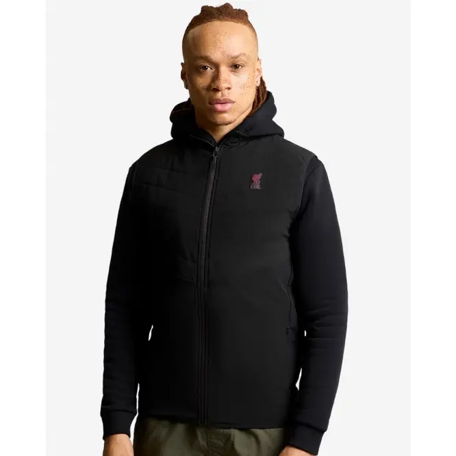 Liverpool Football Kits Shop - LFC Mens Hybrid Gilet Black Official Liverpool Third Kits & Football Shirts