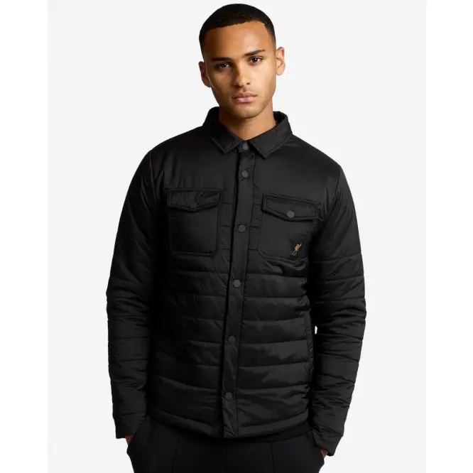 Liverpool Football Kits Shop - LFC Mens Padded Shacket Black Official Liverpool Third Kits & Football Shirts