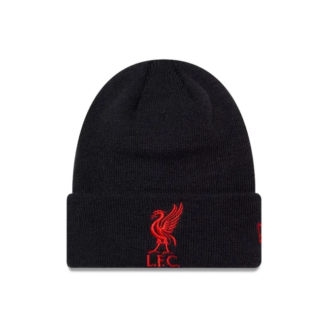 Liverpool Football Kits Shop - LFC New Era Liverbird CORE CUFF BEANIE Black & Red Official Liverpool Third Kits & Football Shirts