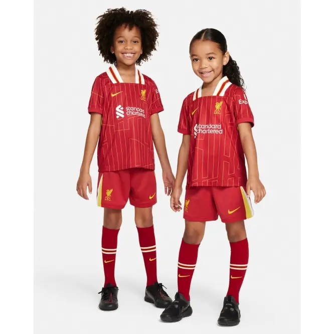 Liverpool Football Kits Shop - LFC Nike Little Kids 24/25 Home Kit With Custom Printing Official Liverpool Third Kits & Football Shirts