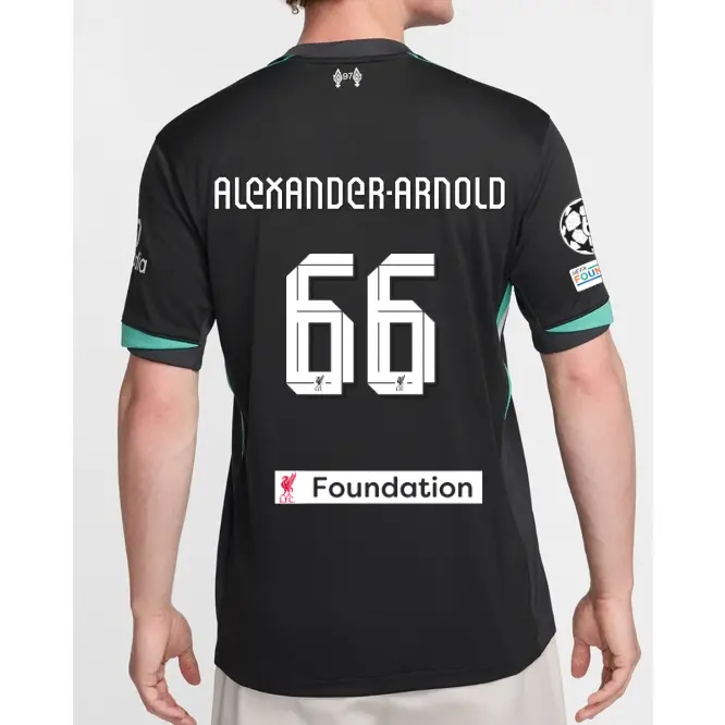 Liverpool Football Kits Shop - LFC Nike Mens 24/25 Away Stadium Jersey – 66 – Trent Alexander-Arnold – UEFA Champions League and LFC Foundation Official Liverpool Third Kits & Football Shirts