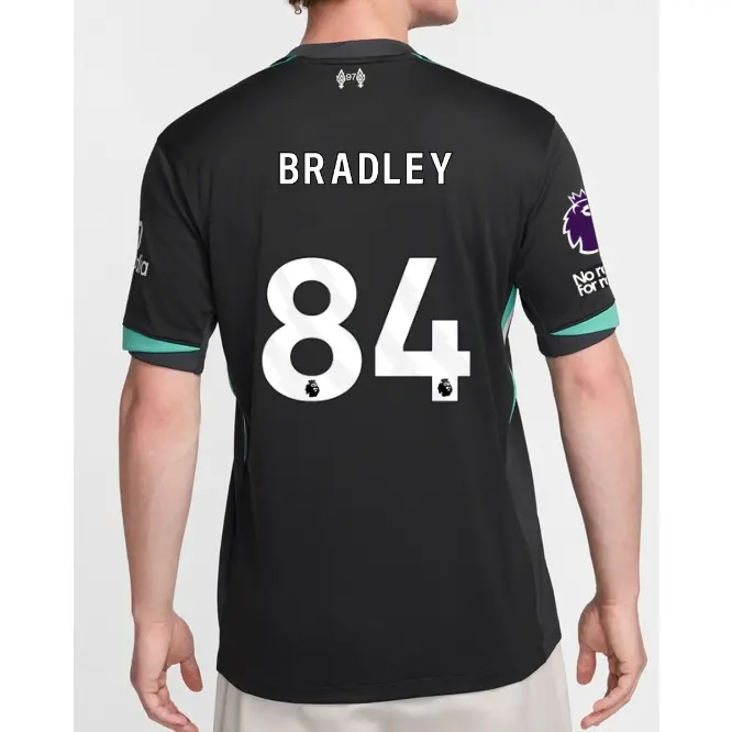 Liverpool Football Kits Shop - LFC Nike Mens 24/25 Away Stadium Jersey – 84 – Conor Bradley – Premier League Patch and No Room For Racism Patch Official Liverpool Third Kits & Football Shirts