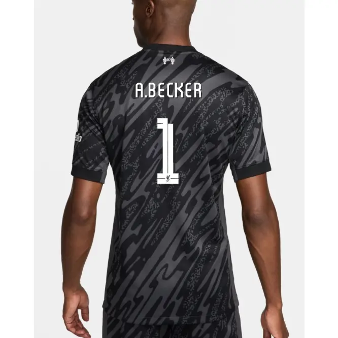 Liverpool Football Kits Shop - LFC Nike Mens 24/25 Black Goalkeeper Stadium Jersey – 1 – A.Becker Official Liverpool Third Kits & Football Shirts