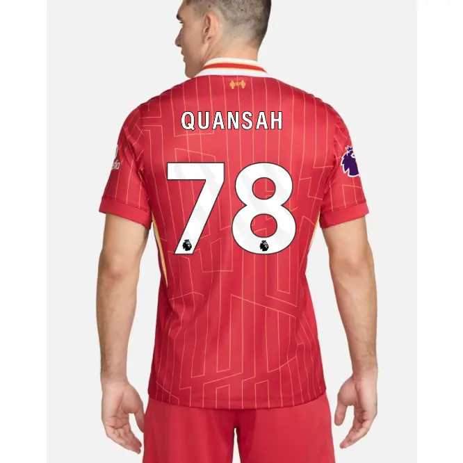 Liverpool Football Kits Shop - LFC Nike Mens 24/25 Home Stadium Jersey – 78 – Jarell Quansah – Premier League Patch Official Liverpool Third Kits & Football Shirts
