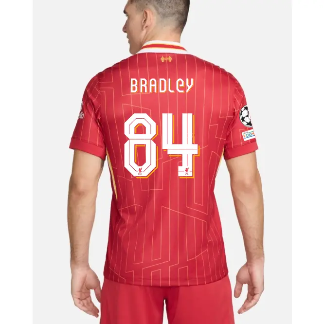 Liverpool Football Kits Shop - LFC Nike Mens 24/25 Home Stadium Jersey – 84 – Conor Bradley – UEFA Champions League Official Liverpool Third Kits & Football Shirts