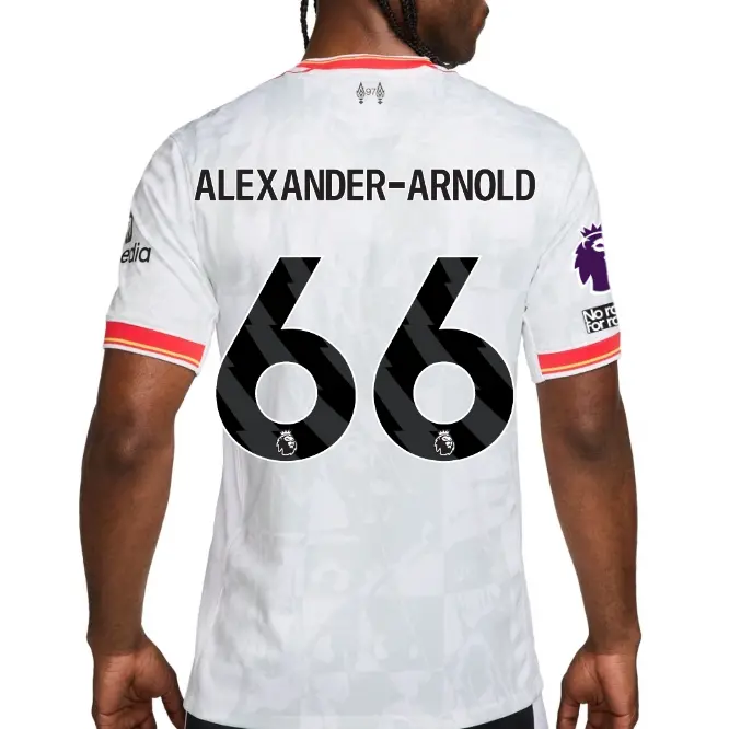Liverpool Football Kits Shop - LFC Nike Mens 24/25 Third Stadium Jersey – 66 – Trent Alexander-Arnold – Premier League Patch and No Room For Racism Patch Official Liverpool Third Kits & Football Shirts