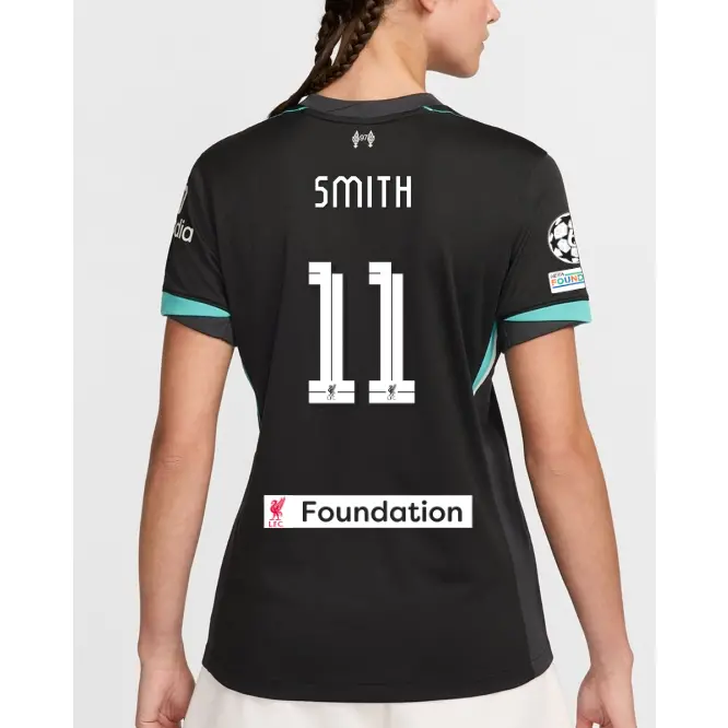 Liverpool Football Kits Shop - LFC Nike Womens 24/25 Away Stadium Jersey – 11 – Olivia Smith – UEFA Champions League and LFC Foundation Official Liverpool Third Kits & Football Shirts