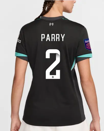 Liverpool Football Kits Shop - LFC Nike Womens 24/25 Away Stadium Jersey – 2 – Lucy Parry – Barclays Womens Super League Official Liverpool Third Kits & Football Shirts