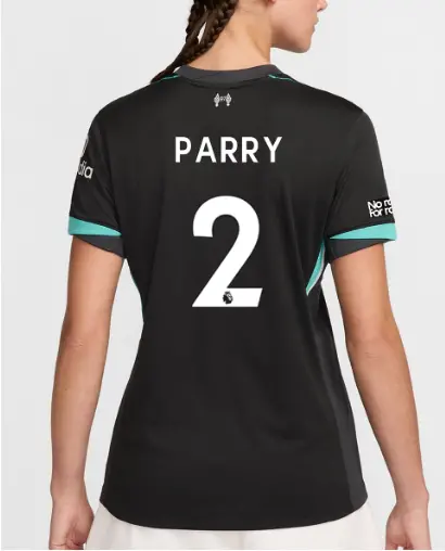 Liverpool Football Kits Shop - LFC Nike Womens 24/25 Away Stadium Jersey – 2 – Lucy Parry – No Room For Racism Patch Official Liverpool Third Kits & Football Shirts