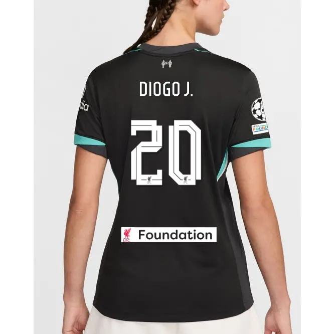 Liverpool Football Kits Shop - LFC Nike Womens 24/25 Away Stadium Jersey – 20 – Diogo Jota – UEFA Champions League and LFC Foundation Official Liverpool Third Kits & Football Shirts