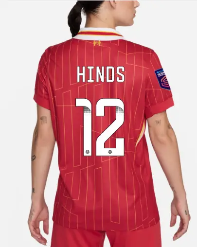 Liverpool Football Kits Shop - LFC Nike Womens 24/25 Home Stadium Jersey – 12 – Taylor Hinds – Barclays Womens Super League Official Liverpool Third Kits & Football Shirts