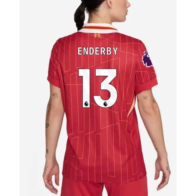 Liverpool Football Kits Shop - LFC Nike Womens 24/25 Home Stadium Jersey – 13 – Mia Enderby – Premier League Patch Official Liverpool Third Kits & Football Shirts