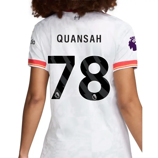 Liverpool Football Kits Shop - LFC Nike Womens 24/25 Third Stadium Jersey – 78 – Jarell Quansah – Premier League Patch Official Liverpool Third Kits & Football Shirts