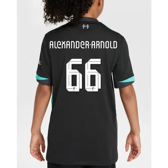 Liverpool Football Kits Shop - LFC Nike Youth 24/25 Away Stadium Jersey – 66 – Trent Alexander-Arnold Official Liverpool Third Kits & Football Shirts