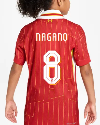 Liverpool Football Kits Shop - LFC Nike Youth 24/25 Home Match Jersey – 8 – Fuka Nagano Official Liverpool Third Kits & Football Shirts