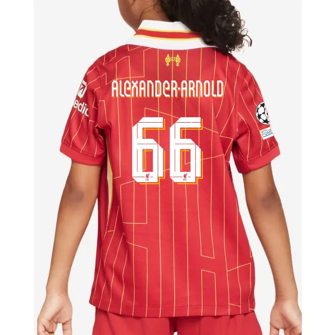 Liverpool Football Kits Shop - LFC Nike Youth 24/25 Home Stadium Jersey – 66 – Trent Alexander-Arnold – UEFA Champions League Official Liverpool Third Kits & Football Shirts