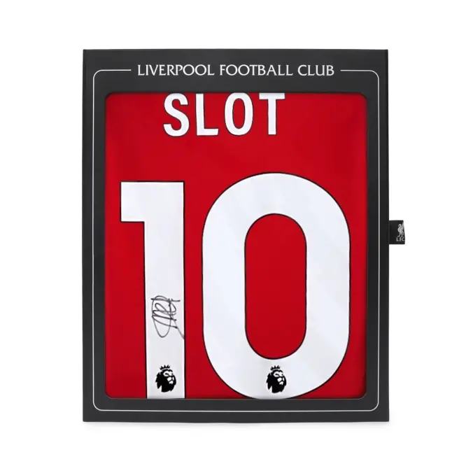 Liverpool Football Kits Shop - LFC Signed 25/26 Slot Boxed Shirt Official Liverpool Third Kits & Football Shirts
