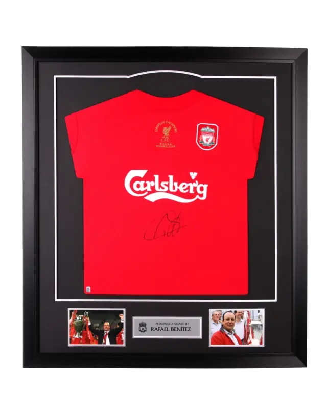 Liverpool Football Kits Shop - LFC Signed Benitez Framed Shirt Official Liverpool Third Kits & Football Shirts