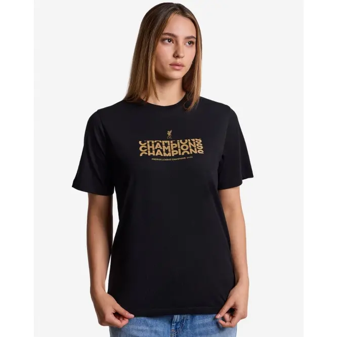 Liverpool Football Kits Shop - LFC Womens Champions Text Tee Official Liverpool Third Kits & Football Shirts